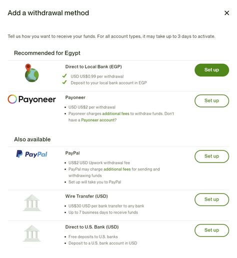 Upwork Withdrawal .